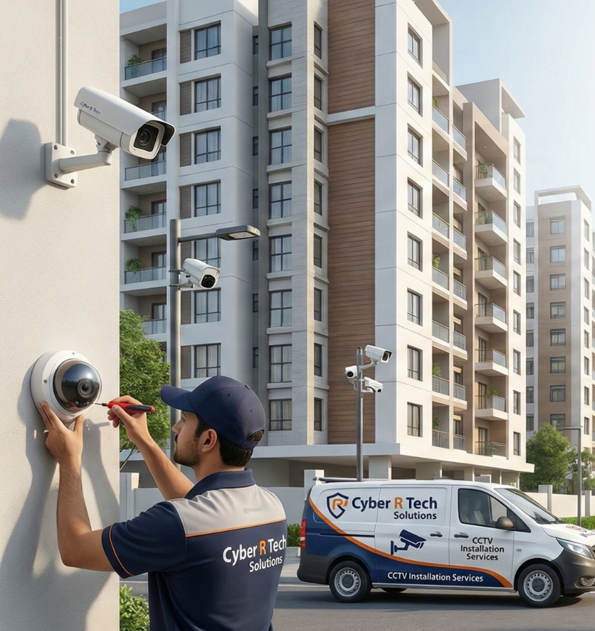 CCTV Camera Installation in Hyderabad - Cyber R tech Installing CCTV